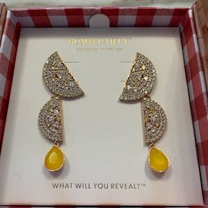 Gold and Yellow Drop Earrings